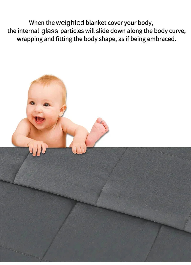 Soft Cotton 4.5kg Weighted Blanket for Stress Relief