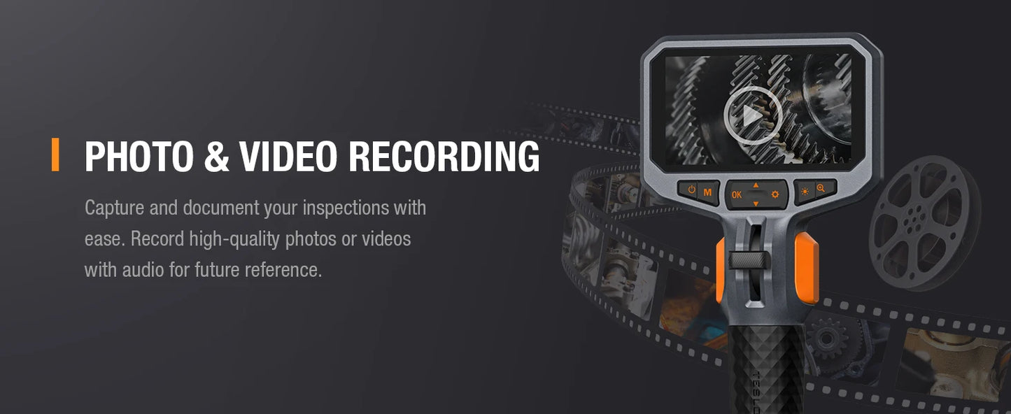 8mm Dual Camera Inspection Scope 4.5 Inch IPS