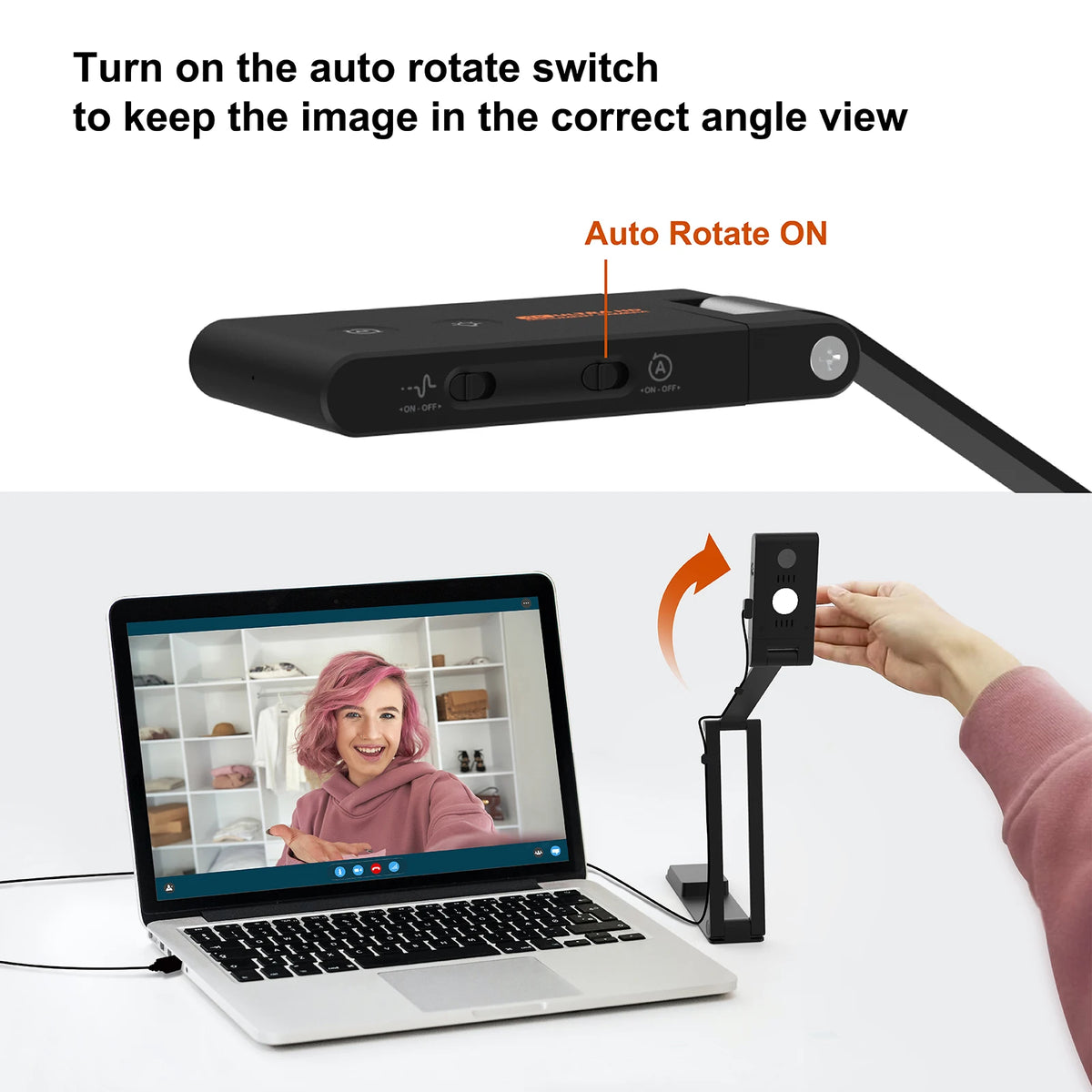 13MP Document Scanner USB Camera with 20X Macro View
