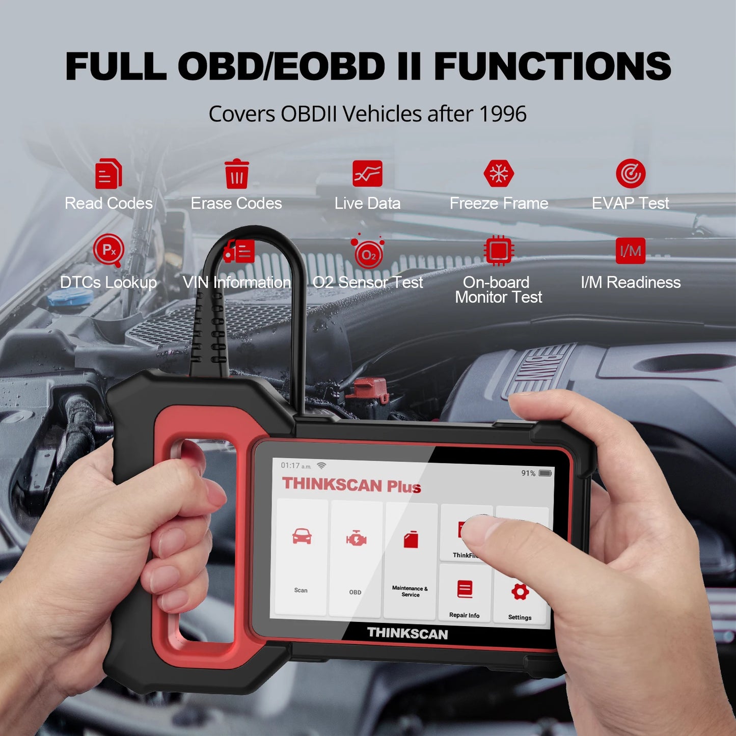 OBD2 Engine and ABS Code Reader Thinkscan Plus S4