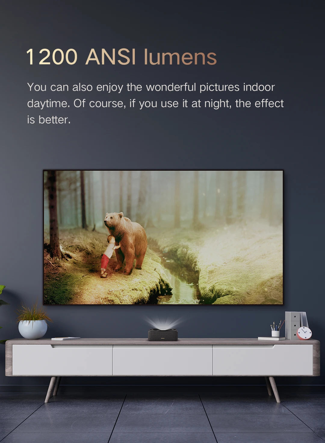 Laser Ultra Short Throw 4K Smart Projector 1200 ANSI