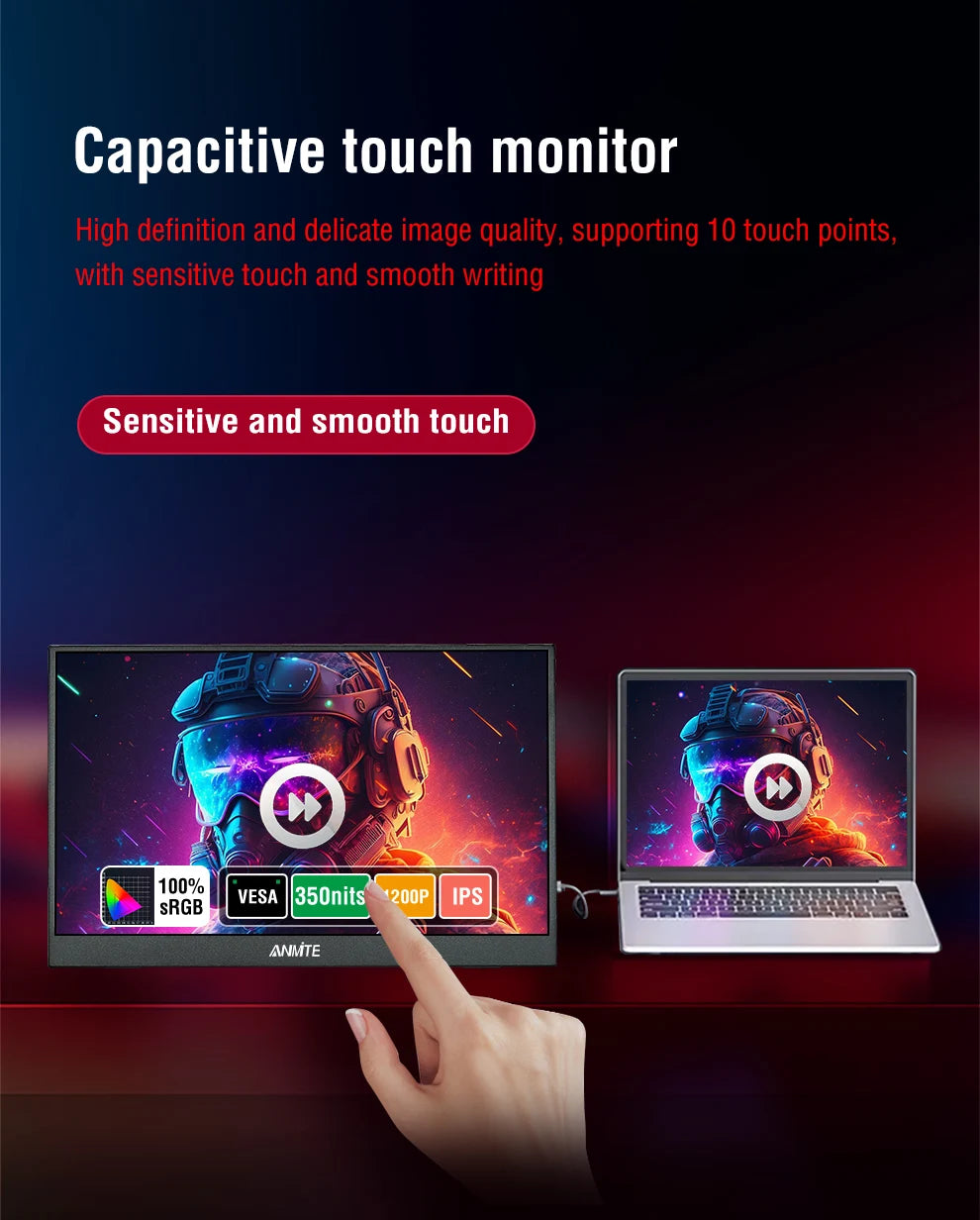 14 inch Portable Touchscreen Monitor for Laptop PS5 Switch