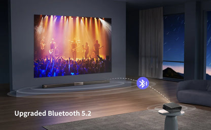 4K Support 1080p WiFi Bluetooth Projector with Auto Focus