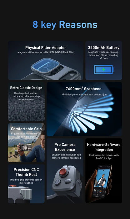 iPhone 17 Pro Phone Case Camera Grip