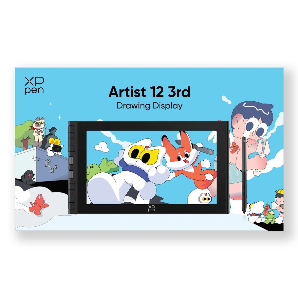 12 Inch Graphic Drawing Tablet Display with Stylus & Stand