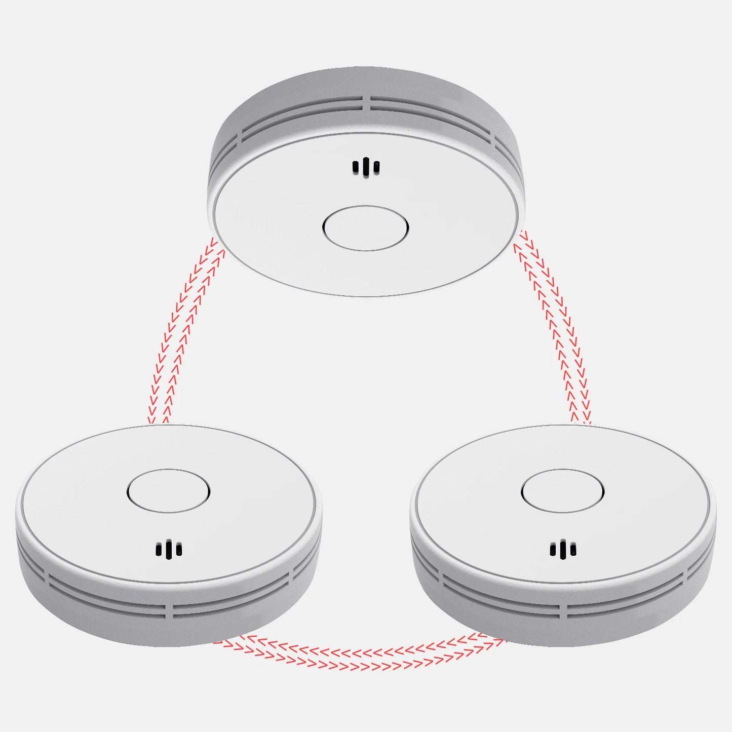 5 Pack Wireless Interlinked Smoke Alarms 10 Year Battery