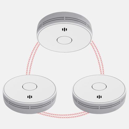 4pcs Interconnected Smoke Detector LED Indicator