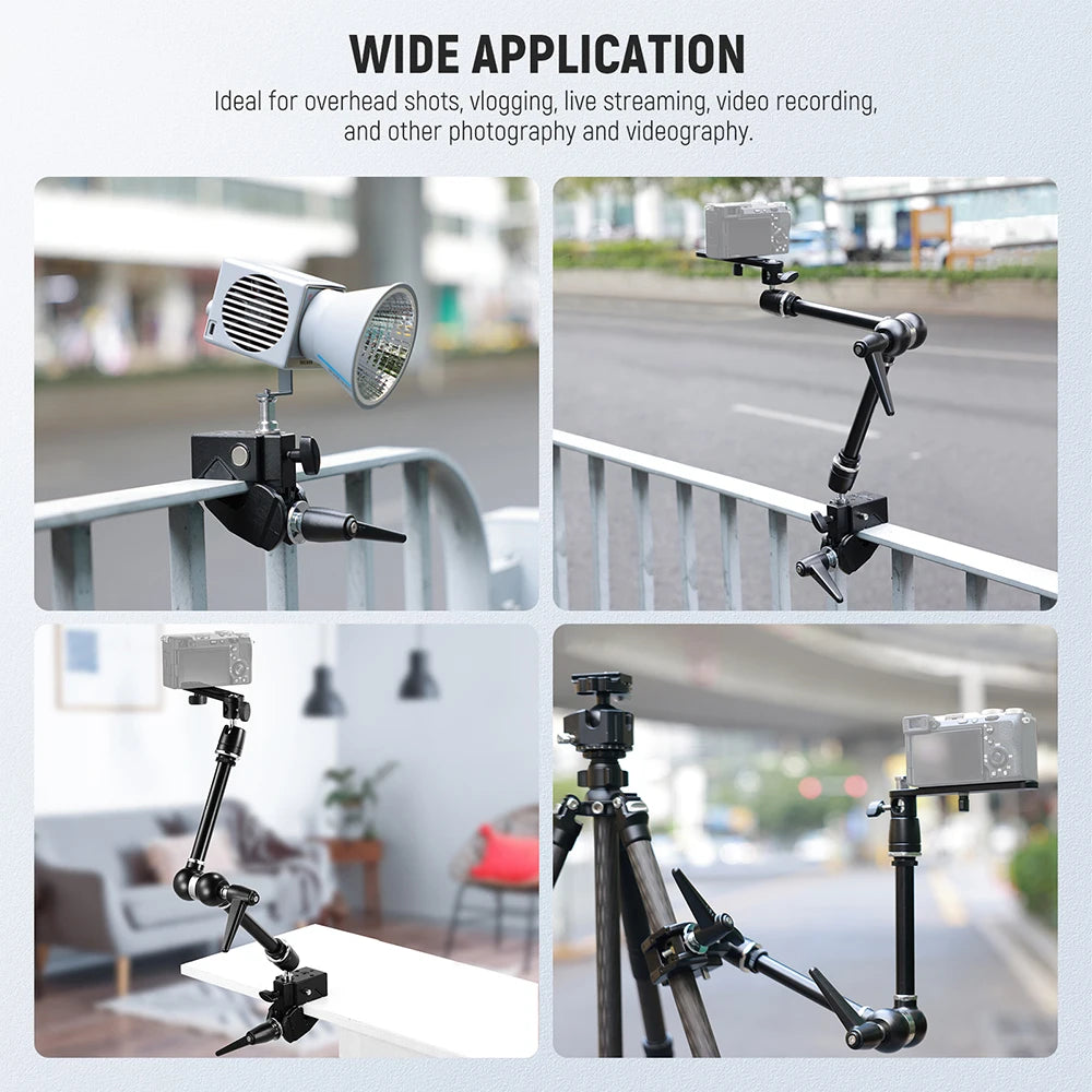 21 Inch Adjustable Magic Arm with Super Clamp for Cameras