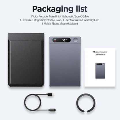 Smart 64GB Voice Recorder AI Summarizer Multi-Language Support