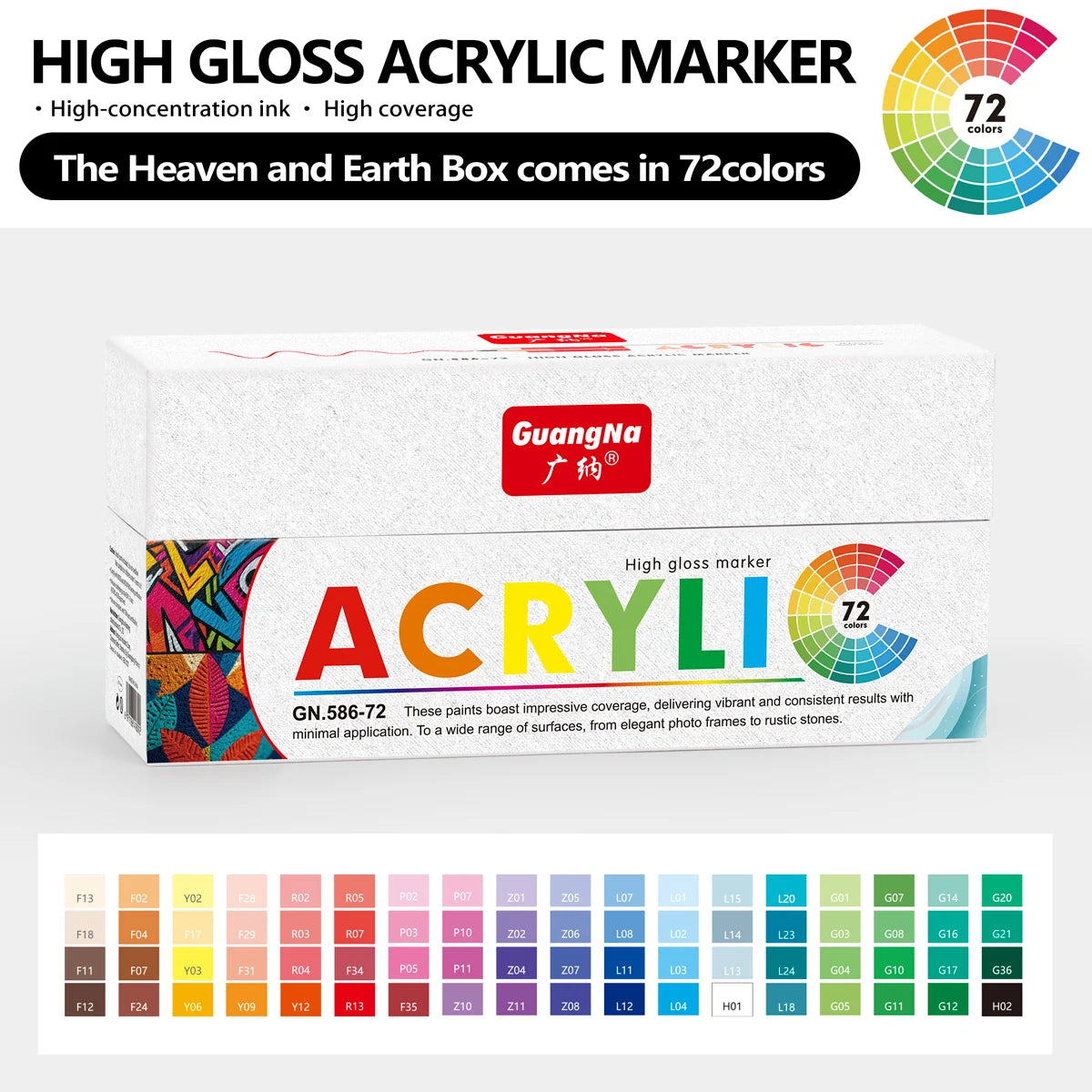168-Colour Acrylic Marker Pens for Drawing & Crafts