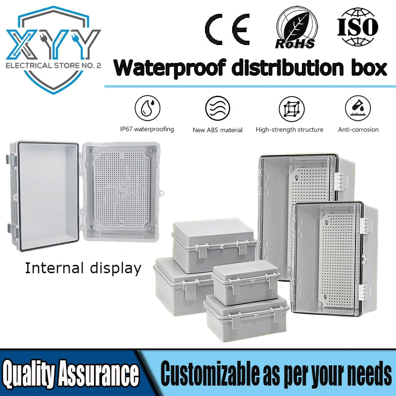 360x250x150mm Grey ABS Junction Box IP67 Waterproof