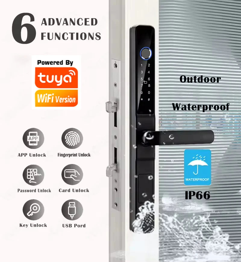 Smart WiFi Fingerprint Door Lock with Keyless Entry