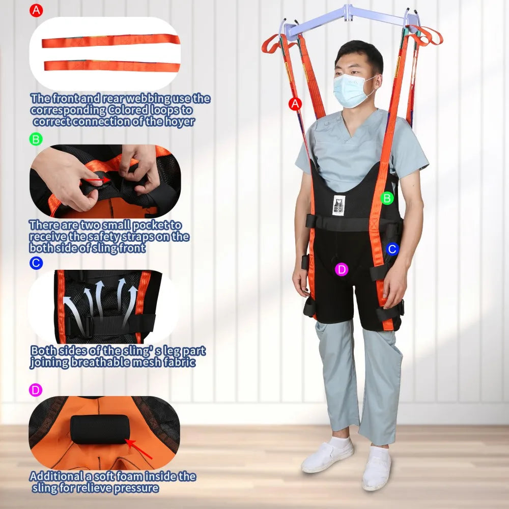 Professional Large Walking Assist Lift Sling Hoist 500lbs