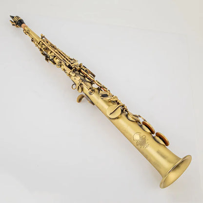 Professional B-Flat Soprano Saxophone Bronze with Mouthpiece Reeds