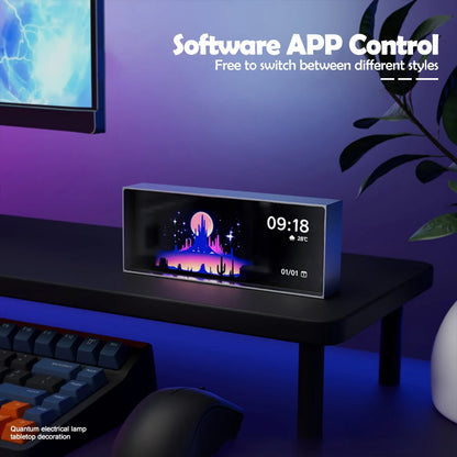 RGB Quantum Clock Night Light with APP and IPS Display
