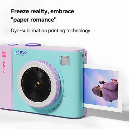 Retro Hybrid Instant Camera 2.8 Inch IPS Screen WiFi Printer