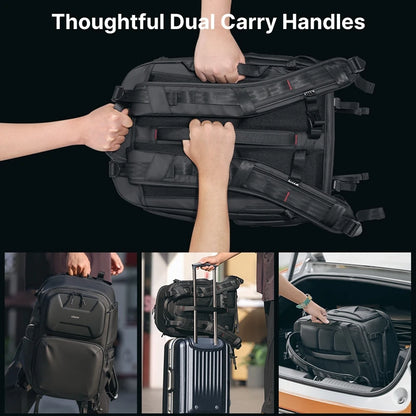 35L Waterproof Camera Backpack with Large Storage