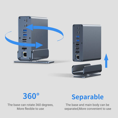 15-in-1 USB C Docking Station with Triple 4K Display