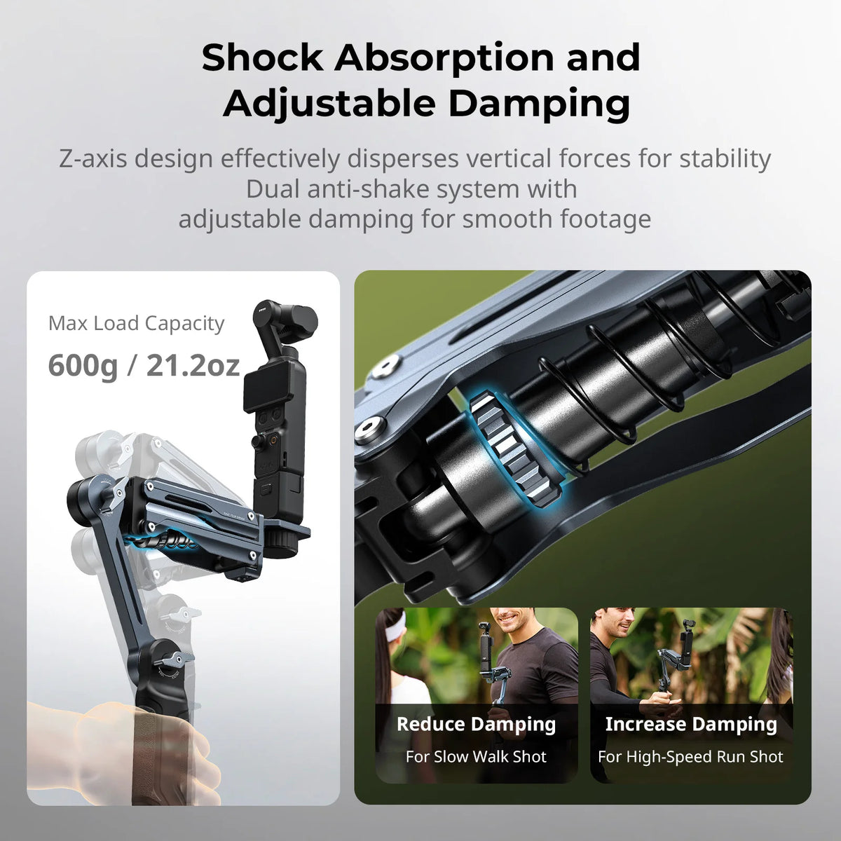 Handheld Shock Absorber Arm for Pocket Cameras