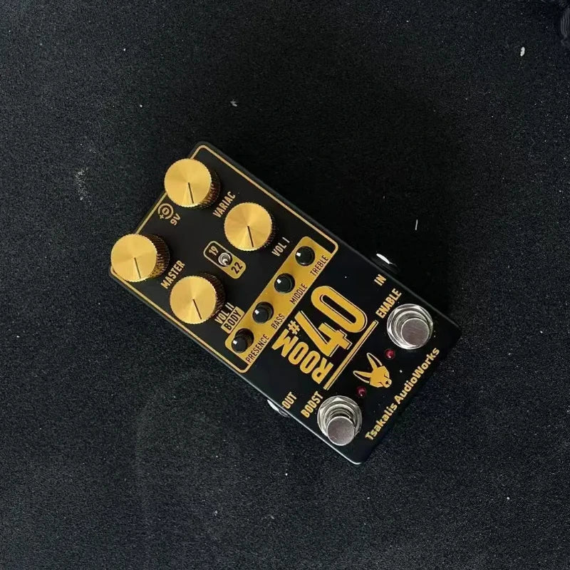 Single Block Guitar Effects Pedal with Vintage Distortion Sound
