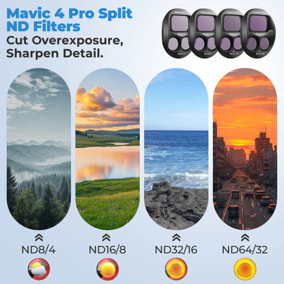8 Piece ND Filter Kit for DJI Mavic 4 Pro