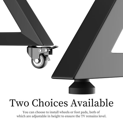 Heavy Duty Rolling TV Mount Stand 40-75 Inch Adjustable
