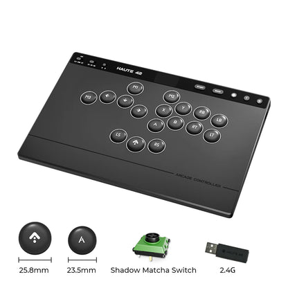 Tri-Mode Wireless Leverless Arcade Controller with Touch Screen