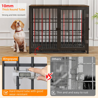 Large Furniture Style Dog Crate White End Table Design