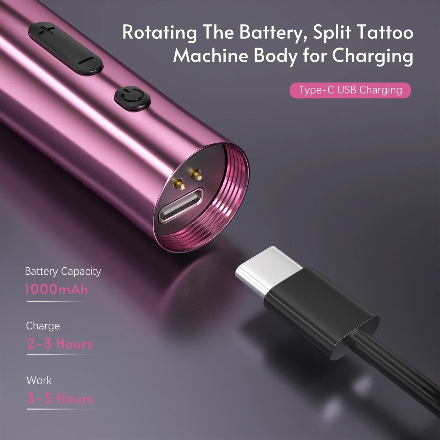 Portable Black SPMU Pen for Permanent Makeup