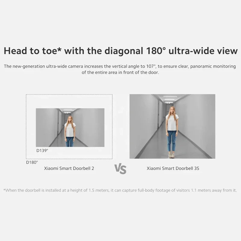 2K Smart Video Doorbell with Night Vision AI Detection