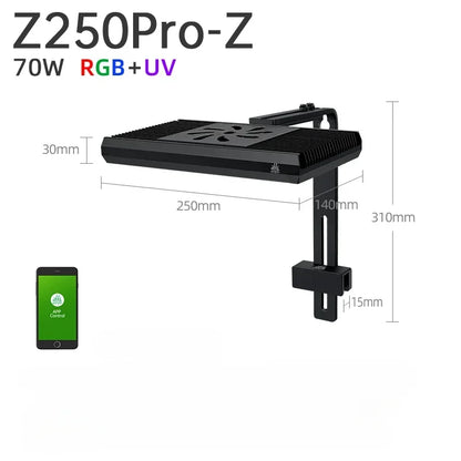 Z250Pro LED Aquarium Light with Adjustable Mounting Bracket
