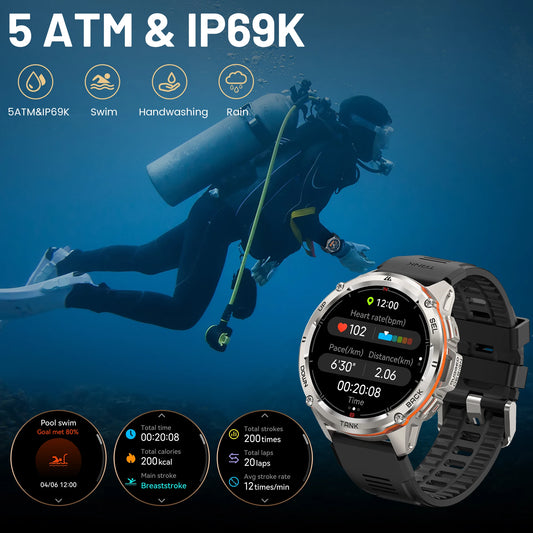 GPS Smartwatch AMOLED with Replacement Strap