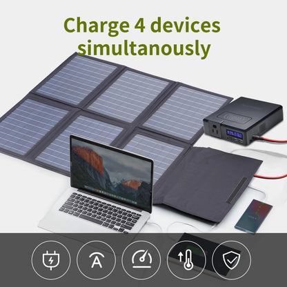 41600mAh 200W Portable Solar Powerstation with 60W Panel