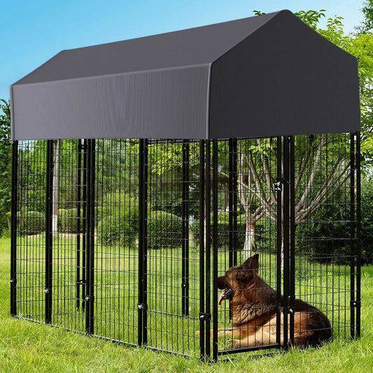 Oversized Outdoor Dog Kennel with Waterproof Cover