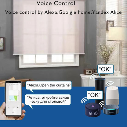 Smart Tuya Blind Motor Kit 28mm with Solar Panel