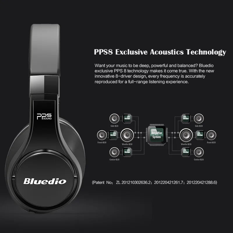 Wireless Over-Ear Headphones 3D Surround Sound with Microphone