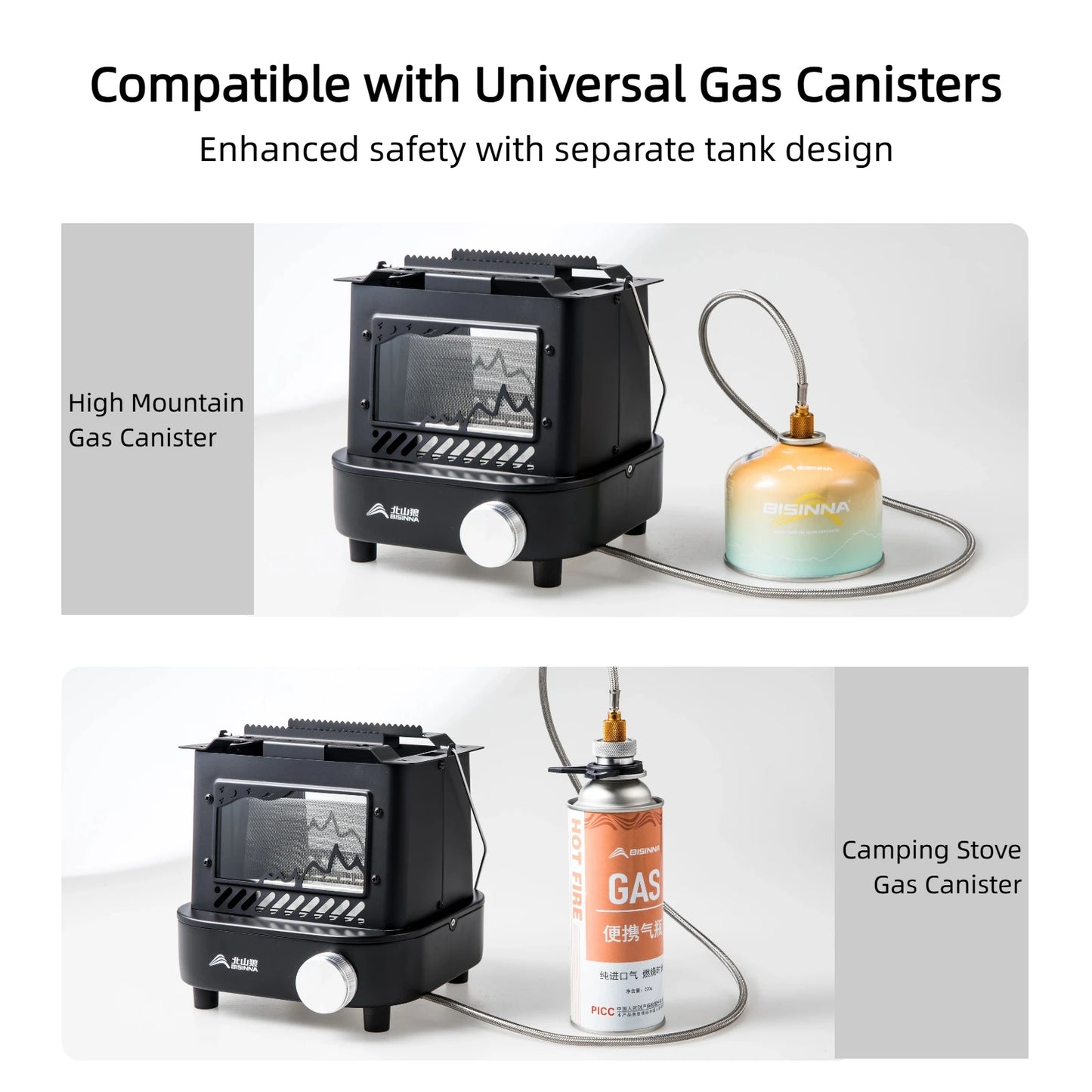 Compact Outdoor Heating Stove Portable Camping Gas Burner