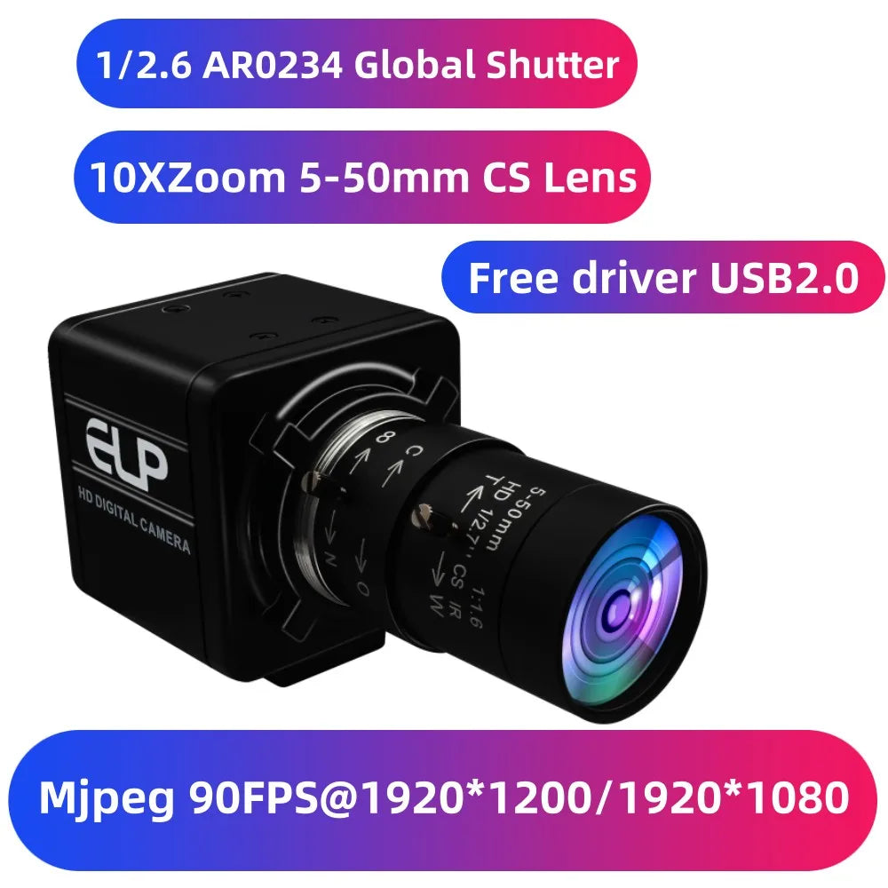 1080P 90fps Global Shutter USB Camera Motion Capture