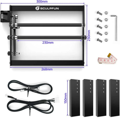 Cylindrical Object Laser Engraver Y-Axis Roller 150mm