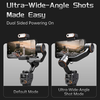 3-Axis Smartphone Gimbal Kit with Magnetic Light