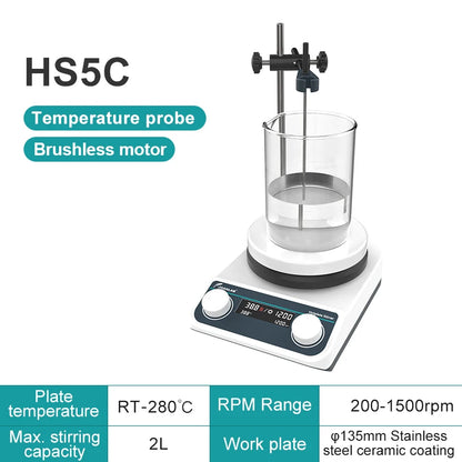 Thermostatic Magnetic Stirrer Hot Plate Pro 2L LCD