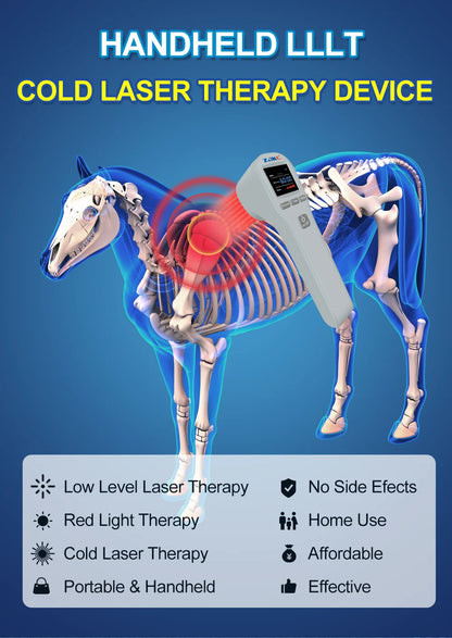 White Portable Pain Relief Cold Laser Machine for Pets