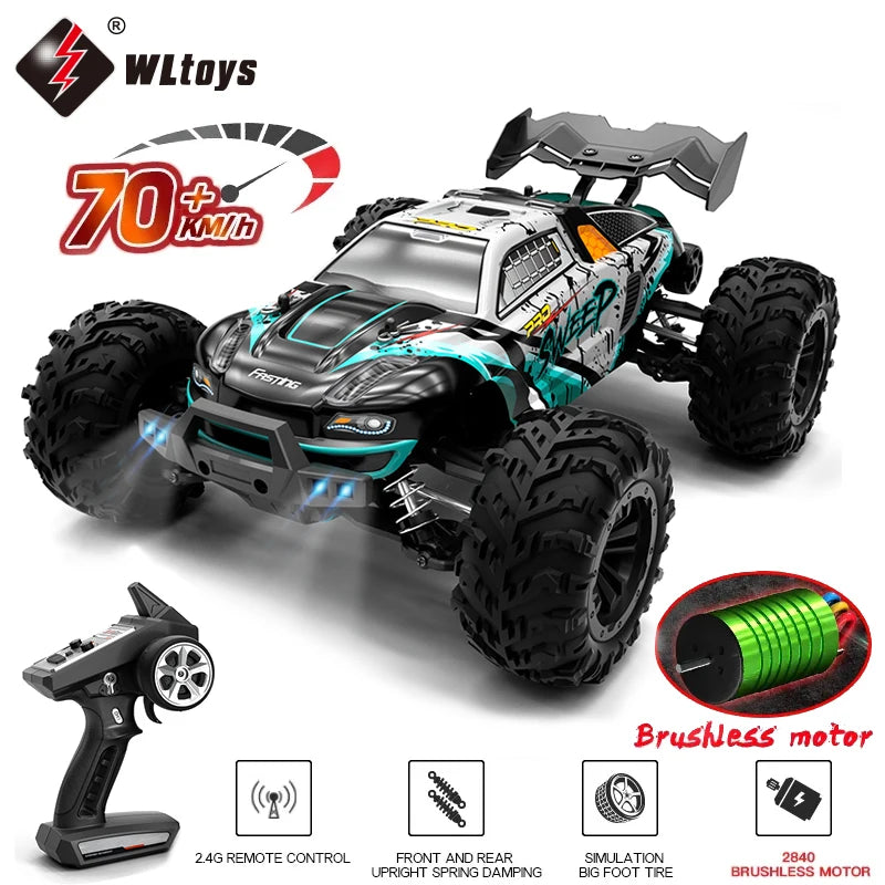 Remote Control Monster Truck 70KMH with LED Lights