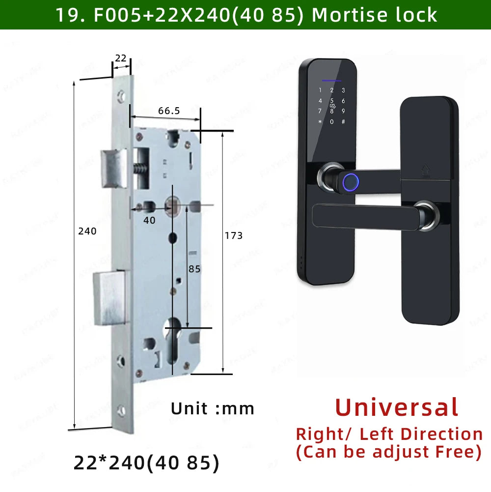 Smart Digital Lock WiFi Fingerprint App Keyless Entry IP65
