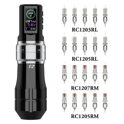 Portable Battery Tattoo Machine Pen 50pc Kit Gray