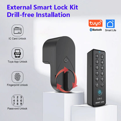 Smart Door Lock Fingerprint Password IC Card Bluetooth