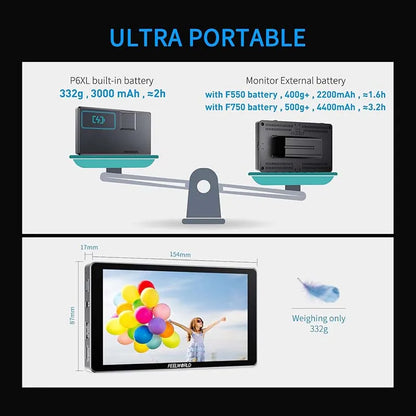 6 Inch 4K HDMI Camera Field Monitor 1200nit High Brightness