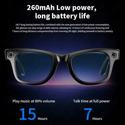 Smart Glasses Color Change Bluetooth Camera with AI Translation