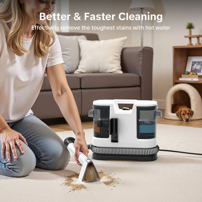 Heavy Duty Portable Carpet and Upholstery Cleaner with 1.75L Tan