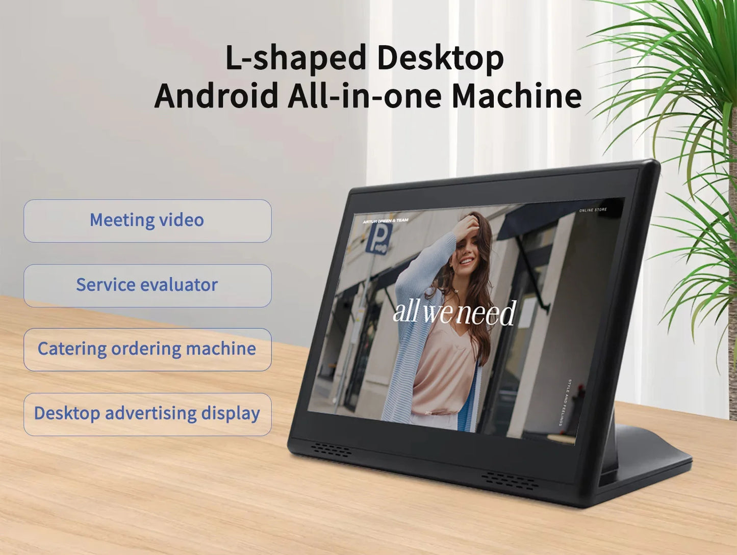 10.1 Inch Desktop POS Kiosk 4G 32GB White